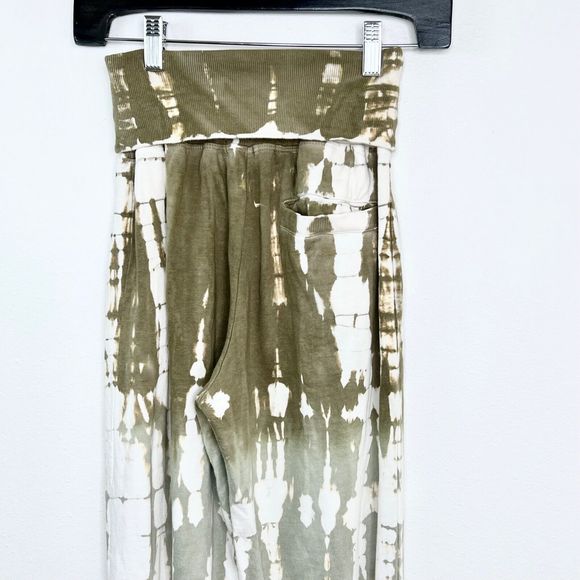 Young Fabulous & Broke Groove Jogger Pants S Ombre Tie Dye Green Pink Sweatpants - Picture 8 of 9